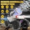 Remote Control Car with Bubble Machine Guns, Bubble Blower Maker RC Car Toy with Light &Fog Mist,Bubbles Toy for 3 4 5 6 7 Year Old Boy Girl,Outdoor Party Birthday Gifts for Preschool Boys Girls