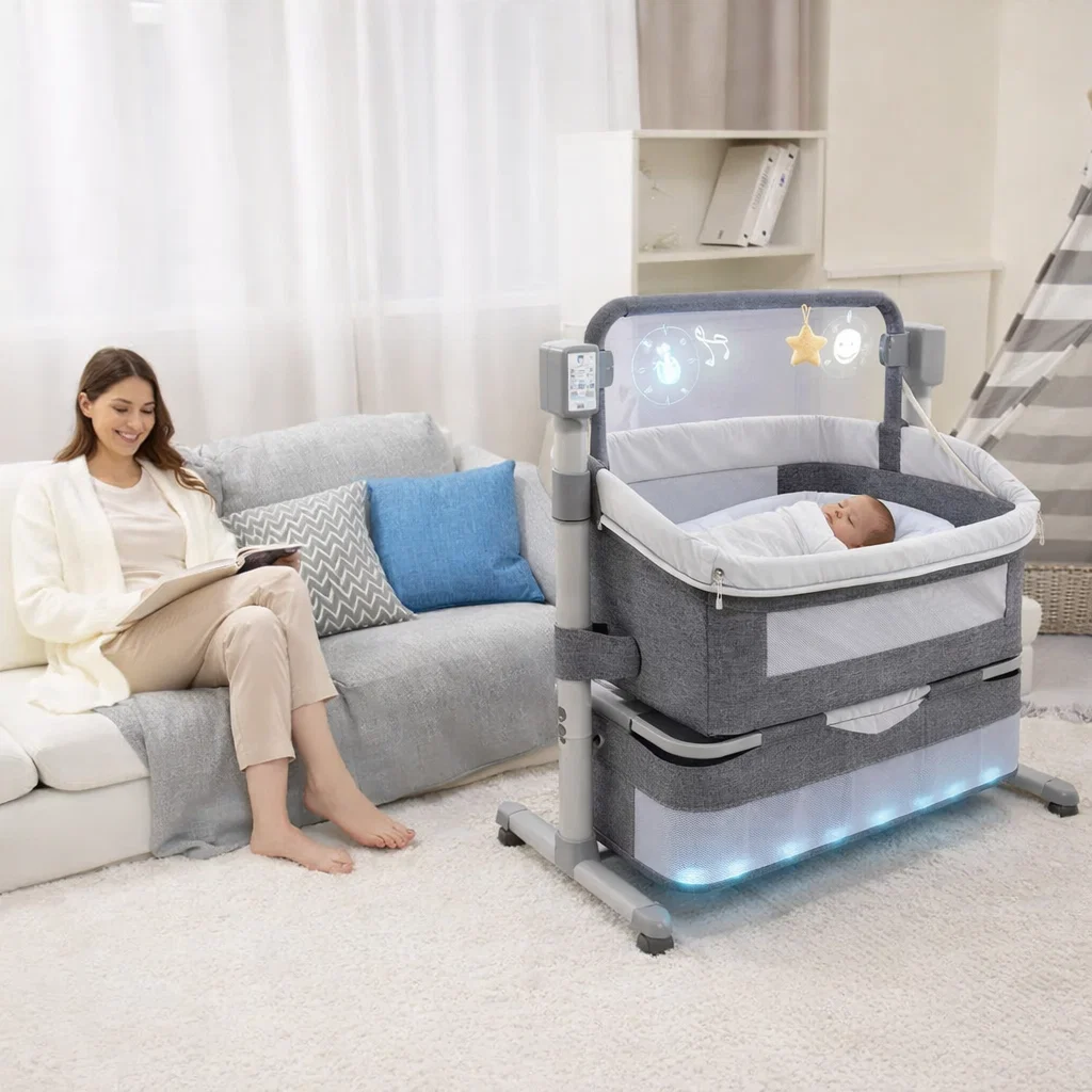 Multi-functional Bassinet Use Automatic Cradle Baby Rocker Bed Electric ...