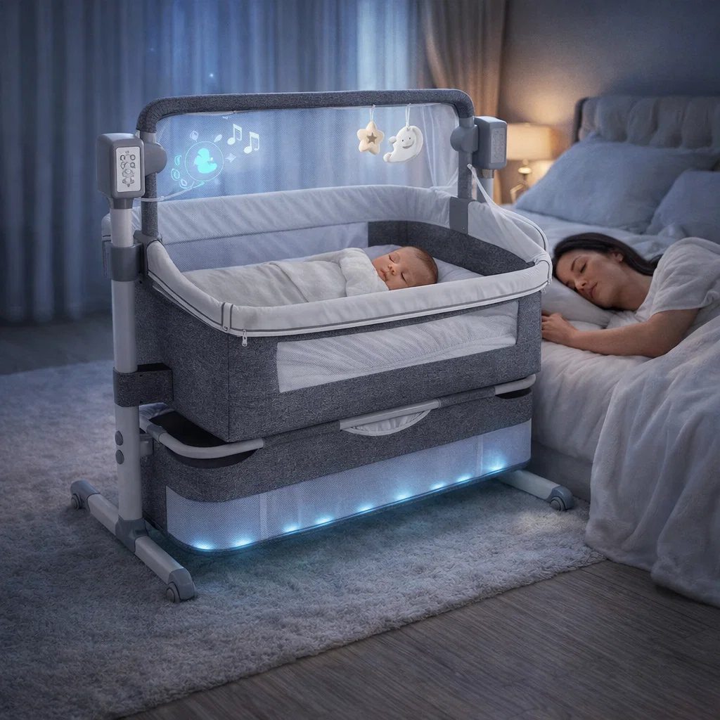 Multi-functional Bassinet Use Automatic Cradle Baby Rocker Bed Electric ...