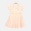 Peach Pleated Frock