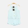 3-Piece Printed Tank Set With Sunglasses