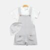 Grey Muslin Romper Set
