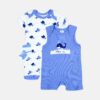 Whale 3-Piece Romper & Socks Set