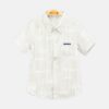 Beige Seersucker Printed Shirt