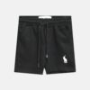 Black Piqué Sweat Polo Short