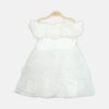 Glitter Net Frock - White