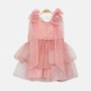 Glitter Net Frock - Dusty Pink