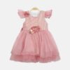 Wave-Pattern Frock - Dusty Rose
