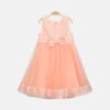 Bow Party Frock - Peach