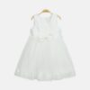 Bow Party Frock - White