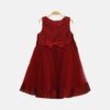 Bow Party Frock - Maroon