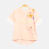 Hello Kitty Lace Sleeve Tee Peach