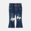 Girl Jeans Dark Denim Blue Bow