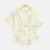 Girls Pale Yellow Cloud-Wash Chain Accent Tee