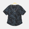Girls Black Cloud-Wash Chain Accent Tee