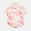 Girls Pink Marble Print Accessory Tee