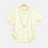 Girls Distressed Cream Glamour Tee