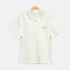 White Lace Collar Polo