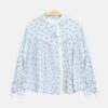 Blue Bow Print Top