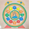 WOODEN PLAY TOY TIME CLOCK