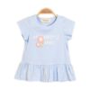 MOMMY'S MINI BLUE PEPLUM T-SHIRT