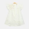 Cream Textured Frock