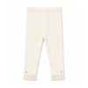 OFF-WHITE LACE-TRIM RIBBED TROUSERS