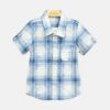 Blue And Cream Checkered Shirt