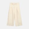 Beige Wide-Leg Trousers