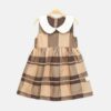 Brown Checked Frock