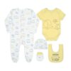 SUNNY YELLOW ELEPHANT ADVENTURE LAYETTE SET BOY