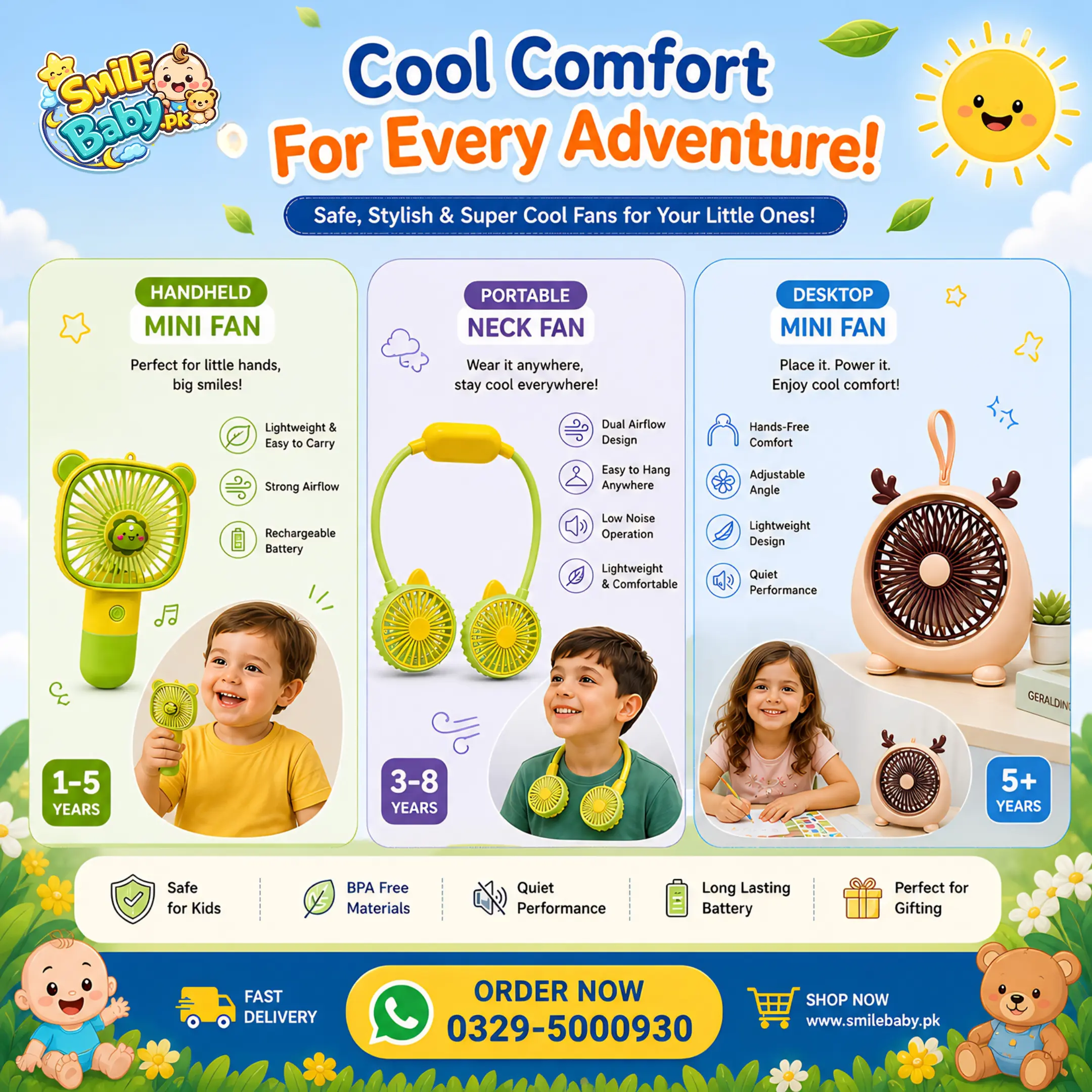 Fashion Hand Held and Hanging Mini Fan handheld kids cooling fan view