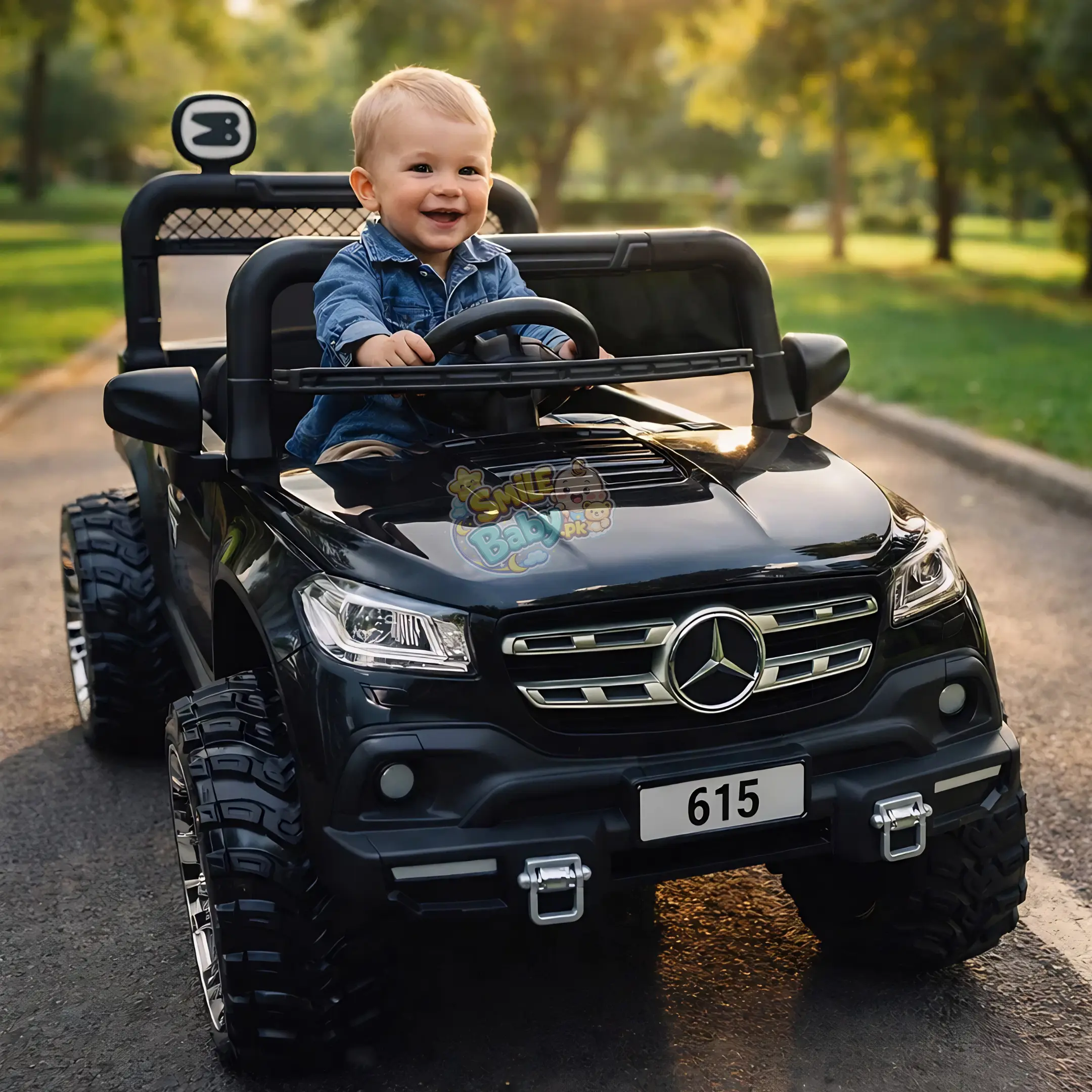 AB Toys 615 Kids Electric Jeep side profile and body design