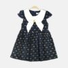 Navy Gold-Bow Frock