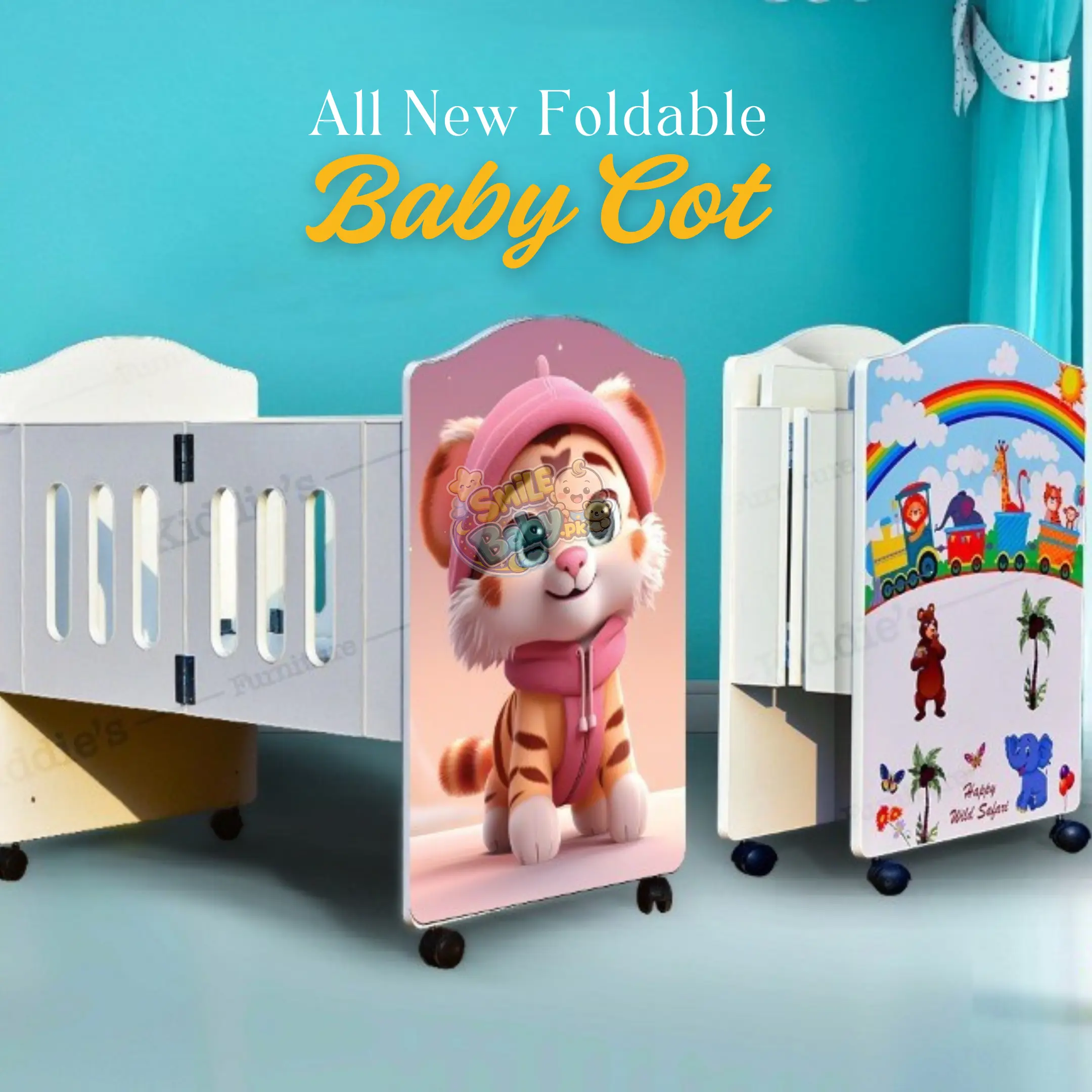 Foldable Baby Cot functional detail view