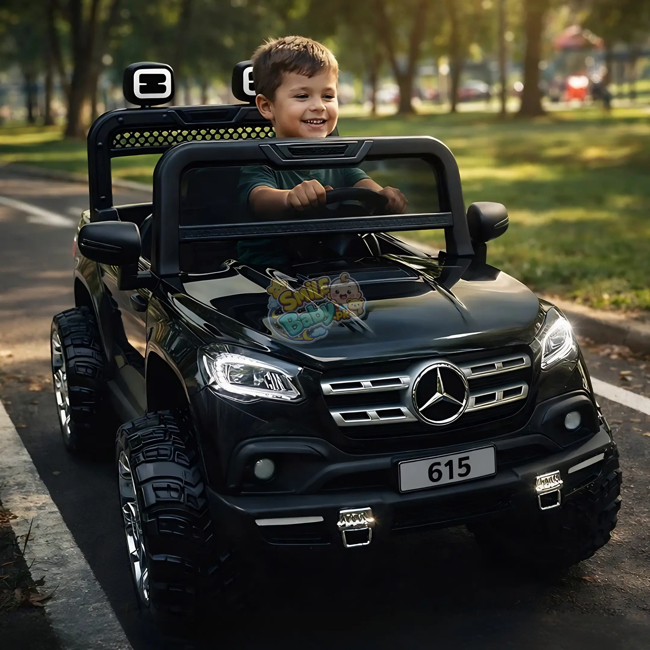 AB Toys 615 Kids Electric Jeep wheel and performance detail