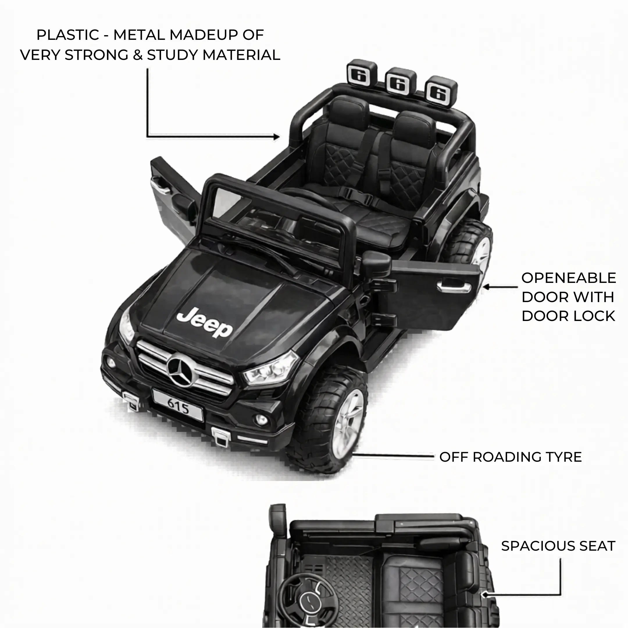 AB Toys 615 Kids Electric Jeep lifestyle product image