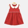 Red Peter Pan Collar Frock