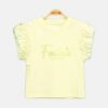 Magnifique Ruffle Sleeve Tee Yellow