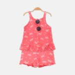 3-Piece Red Butterfly Muslin Set