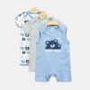 Happy Bear Boy Romper 3-Piece Set