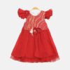 Embroidered Frock - Red