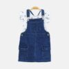 Flower Pinafore Romper Set
