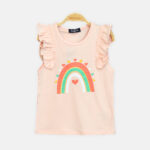 Girls Rainbow Pink Tee