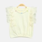 Lemon Sheer Ruffle Top