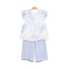 BLUE FLORAL MESH SUIT