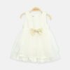 Golden Bow White Frock