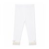 OFF-WHITE LACE RIBBED TROUSERS
