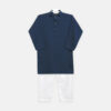 Boys Navy Blue Kurta Pajama