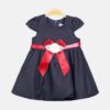 CLASSIC NAVY BLUE ROSE PARTY DRESS